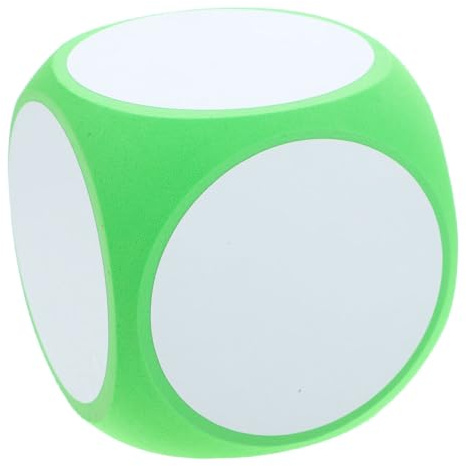 Alasum Dadi Cancellabili Gigante Blocco Cancellabile A Secco Dadi Portatile Punto Ditali Giochi Inscrivibili Dadi Vergini Dadi per Fai Da Te Educazione, Gioco, Dadi Vuoto Pulire I Dadi Grossi Green