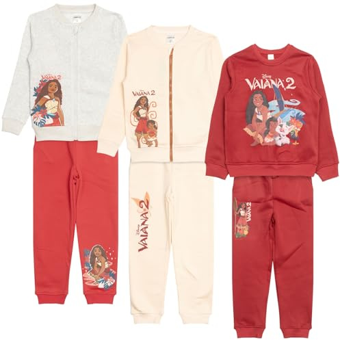 Disney Oceania 2 - Fille - Combinaison de sport en peluche Jogging Gymnastique Cordinata Sweat-shirt Full Print et pantalon