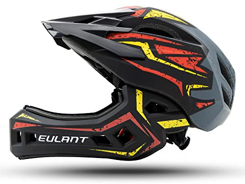 EULANT Fullface-Helm für Kinder, Kinderhelm mit Kinnschutz, Fahrradhelm für Mädchen und Jungen im Alter von 2-10 Jahren, passt Kopfgröße 48-56
