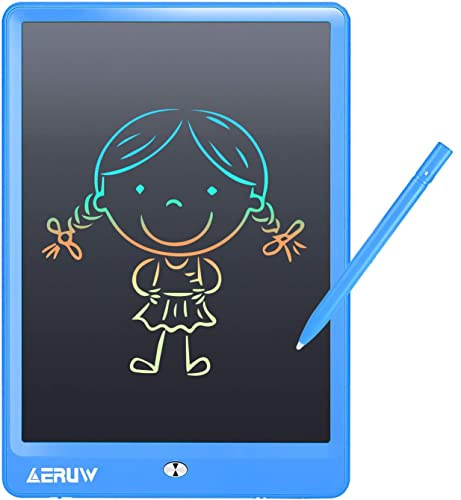 Tableta de Escritura LCD Colores 10 Pulgadas,Pizarra Digital Talla Grande,Pizarra Electrónica para Dibujar Tableta Gráfica Adecuada el Hogar Juguete para Niños/Niñas 3 a 12Años Navidad Regalos -Azul