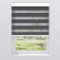 Doppelrollo Duo Rollo mit Alu Blende Fenster Kettenzugrollo Seitenzugrollo Kassettenrollo | 40 - 220 cm breit | 130, 175 und 240 cm hoch | Streifen blickdicht und transparent | 220 x 175 cm, Schwarz