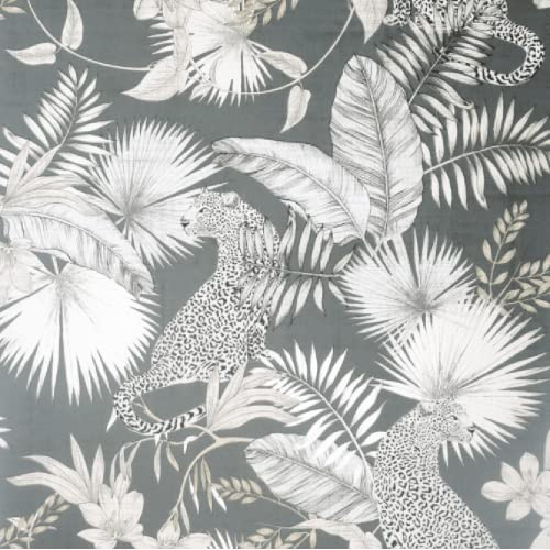 Sample Tropical Leopard Wallpaper Modern Tropical Palm Jungle Neutral