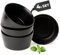 MIAMIO – Schüssel Set 4er / Steingut Bowl Set für 4 Personen mit 740ml, ideal für Müsli, Salat, Pasta, Snacks – Spülmaschinen- und Mikrowellenfest – Luxe Kollektion (Schwarz, Schalen (4x))