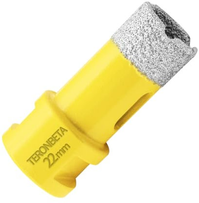 Teronbeta Punta per Trapano Diamantata 22mm, M14 Filetto Vacuum Brasato Foretto Sega a Tazza Diamantata per Piastrelle Porcellana Marmo Ceramica Granito