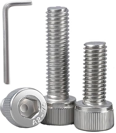 BACSHBY 20 Pièces Vis M4x10mm Cylindriques Vis Machines avec Clé Allen