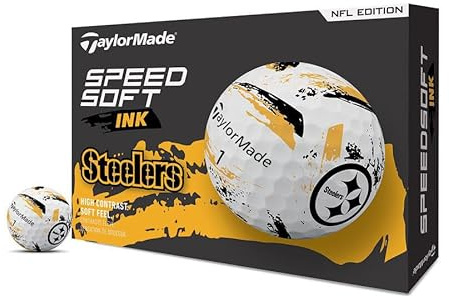 TaylorMade Golf Speed Soft Ink NFL Pittsburgh Steelers Dozen
