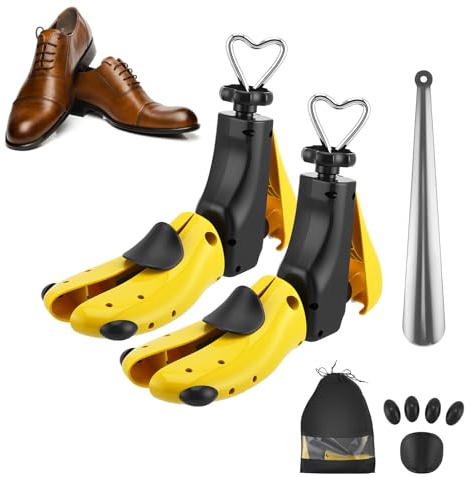 Shoe Stretcher, 2 Pack Shoe Trees for Women and Men, 4-Way Boot Widener, Stretch Width and Length, Adjustable Boot Stretcher for Wide Feets, Shoe Expander for Boots, Sneakers, Leather Shoes (UK8-13.5)