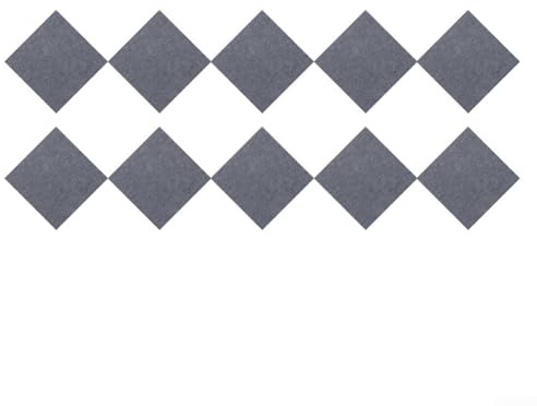 10 pegatinas antideslizantes para el suelo, coloridas pegatinas antideslizantes extraíbles para azulejos de suelo, 30 x 30 cm, de poliéster cortables (gris oscuro)