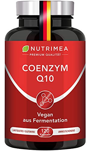 PREMIUM COENZYM Q10 Hochdosiert | 120 Vegane Kapseln für 2 Monatskur | 200 mg Tagesdosis Natürliches Q10 pflanzlicher Fermentation Ubiquinon statt Ubiquinol