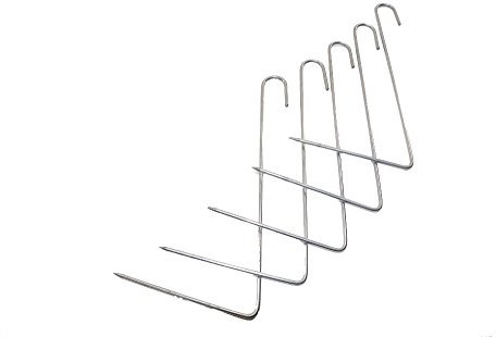 RMB® 5er Set Räucherhaken Edelstahl 3mm stark für Räucherstange rostfrei Spülmaschinenfest Nirosta extra-Ultra-stabil für Forelle Makrele Heilbutt Rotbarsch Aal