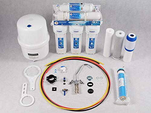 Wassefilter Germany Moderne Umkehrosmoseanlage - 7 Stufen - 285 L bestes Trinkwasser täglich mit BIOaktivkohle und Tank OHNE BPA