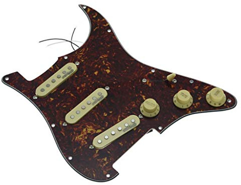 KAISH Vintage sköldpadda laddad elgitarr pickguard förkopplad pickguard med Wilkinson pickups för USA/Mexiko FD Stratocaster