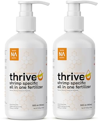Thrive S Shrimp Specific All in One Aquarium Fertilizer – Two (2) 500ml Liquid Plant Food – Comprehensive nutrients – Aquarium Nutrition – Convenient to Use – Concentrated Aquarium Plant Fertilizer