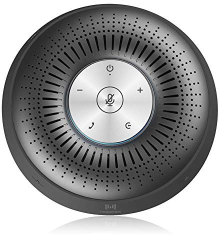 MOERTEK S6 Bluetooth Speakerphone with 4 Microphone Array, 360º Voice Pickup, Portable Conference Speaker Phone for 8 People, Bluetooth 5.0, for Smartphone, Laptop and Tablet