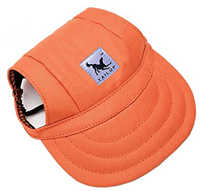 YZOTEK Piccolo Berretto da Baseball per Cani - Cappello di Protezione Sole per Sport All'aria Aperta di Animali Domestici, Visiera Estiva per Cani con Fori per le Orecchie e Cinghia Regolabile