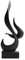 Fenteer Resin Minimalist Statue Figurines Abstract Ornament Sculpture Elegant Desk decor Statue Bookshelf Living Room Hotel Bar Decoration, Black