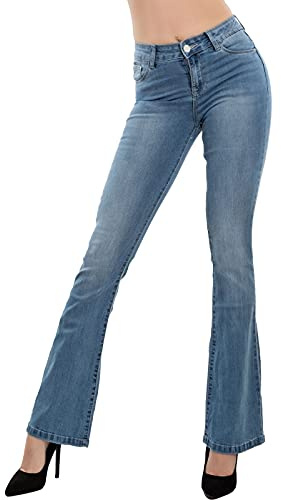 Toocool Jeans Donna Pantaloni Skinny Push up Zampa Elefante Campana Slim Sexy M5922 [XS,BH6169 Blu]