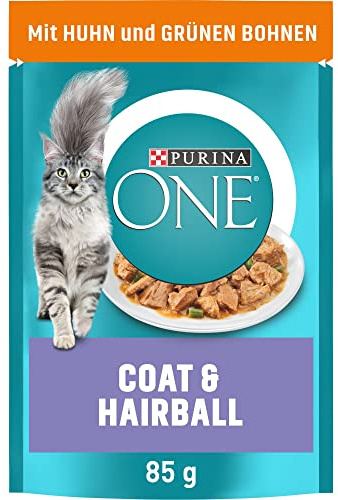 PURINA ONE Coat und Hairball in Sauce, mit Huhn, 26 x 85g