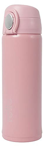 TOTTO - Botella de Agua Acero Inoxidable, 500 ml, Modelo Miyako, Botella Deportiva, Cierre Hermético, Botella Térmica, Mantiene Frías tus Bebidas Mientras Practicas Deporte en el Gym, Color Rosa