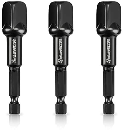 ColumPRO 3PCS Impact Grade Power Drill Sockets Adapter Sets, 3-inch Extension Drill Bit Socket Wrench Adapter 1/2,Portable Design Driver Adapter Set,Power Hand Tool