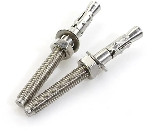 Schwerlastanker verzinkt M8-M20 Industriequalität Bolzenanker Stahlanker Schwerlastdübel Keilanker Blitzdübel Ankerbolzen (10 Stück, M10x120 mm)