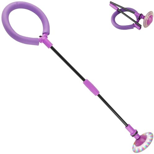 Playtastic Spinner-Spielzeug: Kinder-Swing-Wheel mit induktionsbetriebenem LED-Lichtrad, lila (Springringe Kinder, Bewegungsspielzeug, Geburtstag)