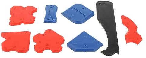 DIYEAH Set 8 Pezzi Strumento Per Calafataggio e Raschietto Per Sigillante in Silicone Morbido, Kit Utensili Per Rimozione e Finitura Mastice Negli Angoli e Giunture, Per Uso Domestico e Professionale