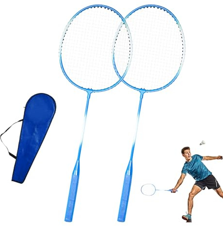 Raquette De Badminton - Ensemble De Raquettes De Badminton Pour 2 Joueur - Ensemble De Raquettes De Portables En Alliage Pour Adultes - Équipement Léger Complet Pour Et Adolescents Sports De Plein Air
