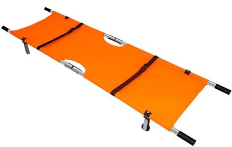 Vikbart och bärbart bård för sök- och räddningsoperationer, kapacitet på 159 kg, utrustad med 2 förstärkta hjul och tjocka stöd, perfekt för sjukhus och servering