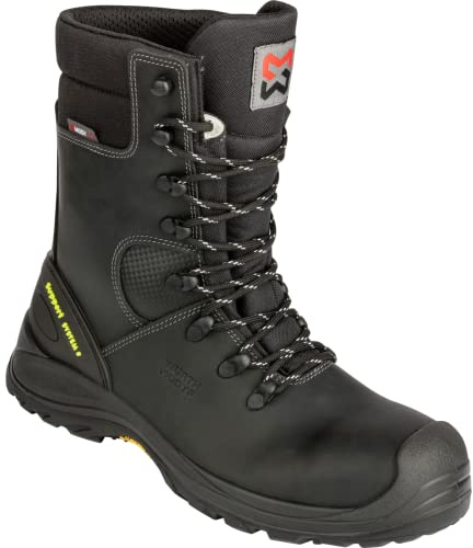 WÜRTH MODYF Sicherheitsstiefel S3 HI HRO Grado X in schwarz - Arbeitsschuhe für Herren und Damen - metallfrei & wasserdicht - in der Größe 43