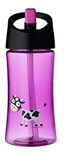 Carl Oscar Lustige Kinder Trinkflasche mit Tragegriff und man kann aufrecht trinken 0,35 L lila