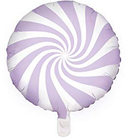 PartyDeco Palloncino in Mylar Tondo 45 cm a Forma di Lecca Lecca