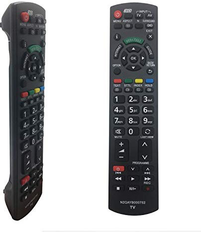 Remplacement N2QAYB000752 télécommande pour Panasonic LED LCD Viera Téléviseurs à N2QAYB000328 N2QAYB000672 N2QAYB000572 TX-L47ET5E TX-L47ET5Y TX-L47ETW5 TX-L55ET5B