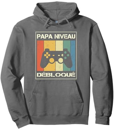 Nouveau Papa Parents Humour Gamer Nouvelle Naissance Annonce Sweat à Capuche