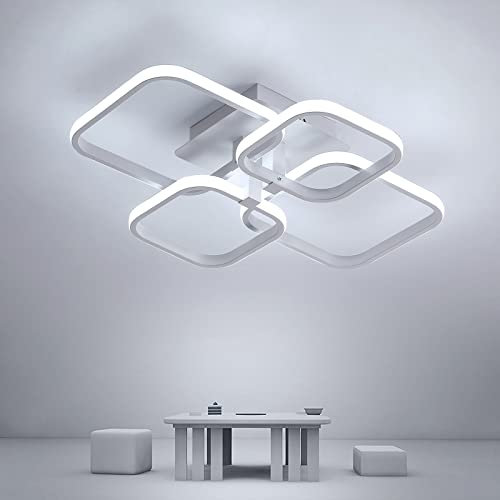 DAXGD Plafoniera LED, Lampada da soffitto Moderna 60W 6750 Lumen, Plafoniera led Soffitto Quadrato 6500K, per Soggiorno, Cucina, Cucina, Camera da Letto (Bisogno di assemblare)