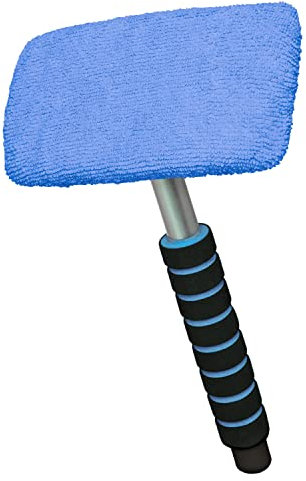 ToM PaR Nettoyant pour vitres de Voiture en Microfibre I Élimine la poussière et la Vapeur d'eau I Prise en Main Confortable I Tête à 3 Couches I Tête pivotante à 180 degrés I Cockpit I Home I Bleu