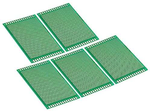 PATIKIL 5pz 3.9 x 2.8 PCB Scheda Circuito Prototipo Pannello Verde