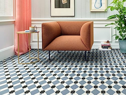 PVC Bodenbelag Vinylboden in Retro Fliesen Art, Zuschnitt (2m breit, 6m lang)