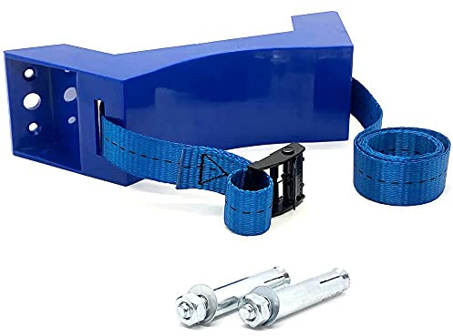 LEWITORS Support de cylindre pour bouteille de gaz - En ABS - Pour camping-car, camping-car, caravane - Bleu