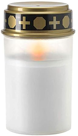 wisoolkic Lampada da Tomba a LED Senza Fiamma da 2 Pezzi, Funzione Modello della Batteria, Riciclaggio, Lampada sacrificale a LED, Candela a LED per Esterni, Ornamenti Luminosi, Bianco