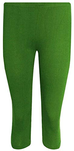 Shop Nova® Capri 3/4 Length Leggings for Women, Soft Elastic Opaque Tummy Control Leggings, Cropped Trousers for Workout Gym Yoga (Bottle Green, 12)