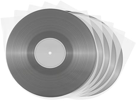 GIUSOBG Buste Vinili 33 Giri Esterne, 100 x Copertine Di Dischi In Vinile In Polietilene LP per 12 Plastica Trasparente Buste Protezione Polipropilene Vinile Copertine Cover