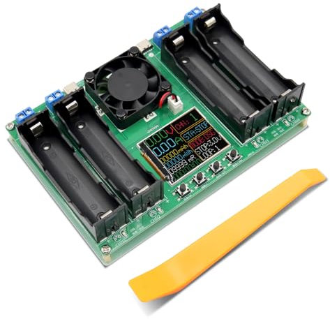 4 Canales 18650 Litio Comprobador de capacidad de batería AYWHP Comprobador de resistencia interna de la batería con pantalla LCD para batería de litio 18650