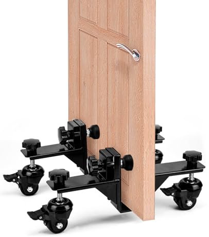 Door Lifter Carts, 2PCS Heavy Door Installation Tools, Heavy Duty Door Installation Helper, Door Handling Cart for 1 to 2-3/8, Door Installation Kit, Hands-Free, Heavy Duty Door Board Dolly