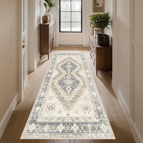 Gångmatta, hall, 40 x 100 cm, matta, löpare, hall, kök, halkfri, tvättbar, köksmattor, löpare, dörrmatta, lång hallmatta, löpare för entré, hall, kök, sovrum, vardagsrum, köksmatta