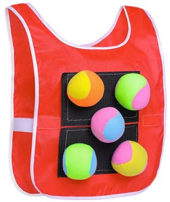 Stick Ball-väst för barn: 5 bollar garanterad hållbarhet dodgeball spel på lekplatsen skytte spel | Leksak för spel, luftlekstillbehör lib