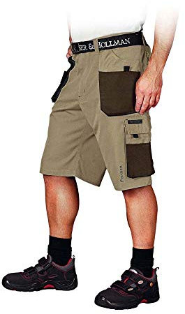 Leber&Hollman LH-FMN-TS_BE3L Pantalon de protection court Beige-Braun Noir Taille L