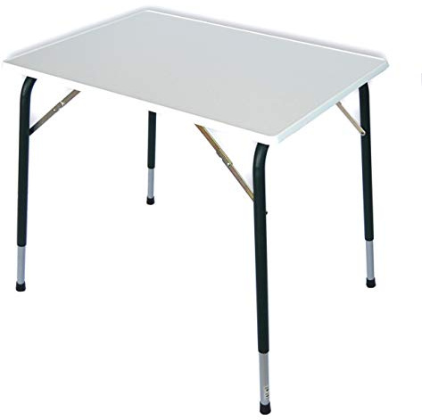 CASTELMERLINO 67 Tavolo Pieghevole Melaminico Bordato con Gambe Telescopiche, cm 80 x 60