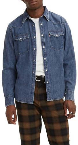 Levi's Men's Barstow Western Standard MED Indigo - Flat Finish Barstow Western Standard MED Indigo - Flat Finish, Lower Haight,