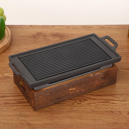 MOUMOUTEN Poêle à barbecue de style japonais, plaque de cuisson multifonction sans fumée et anti-adhésive en alliage d'aluminium, barbecue de table portable